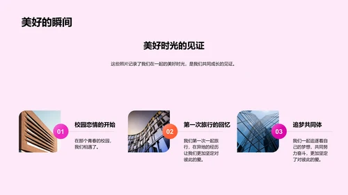 爱情历程展示PPT模板