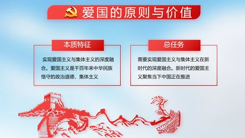 国旗爱国主义教育党建党政动态PPT