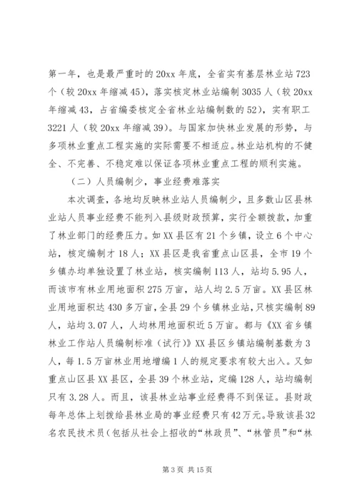 基层林业工作站建设情况的调研报告 (3).docx