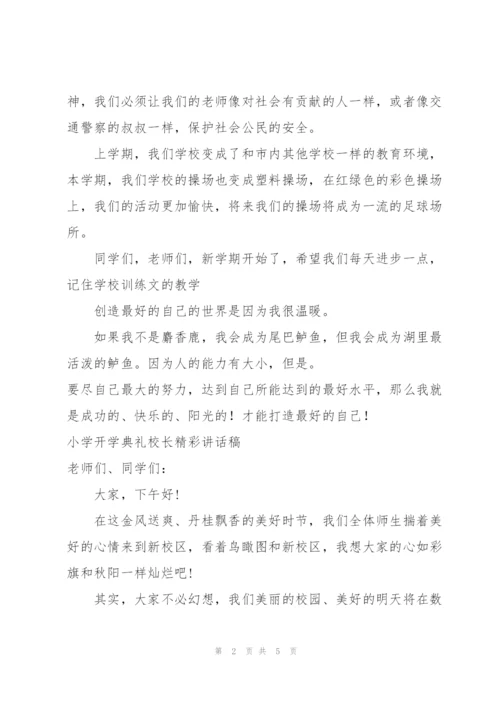 小学开学典礼校长精彩讲话稿.docx