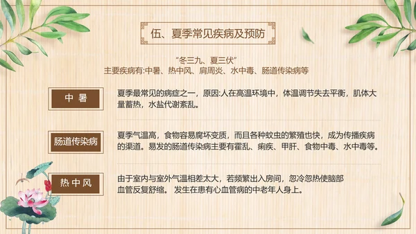 三伏养生中医食疗PPT模板