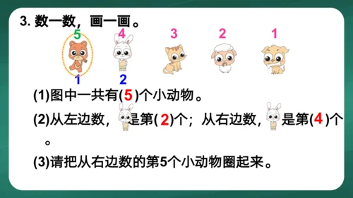 人教版一年级上册3.3 第几课件(共22张PPT)