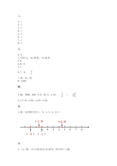 河南省【小升初】2023年小升初数学试卷带答案（达标题）.docx