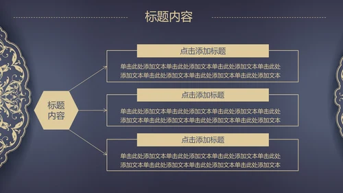 高档欧式复古花纹PPT动态模板