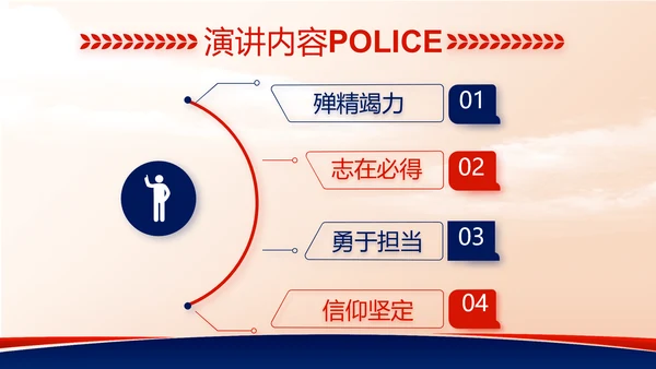 大气公安警察工作总结汇报动态PPT模板