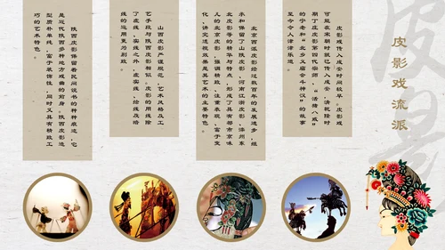 中国物质文化遗产皮影戏PPT模板