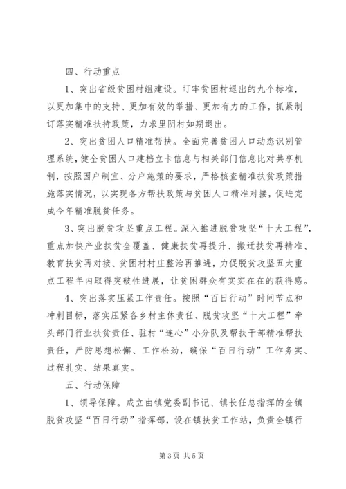 乡镇脱贫攻坚“百日行动”实施方案.docx