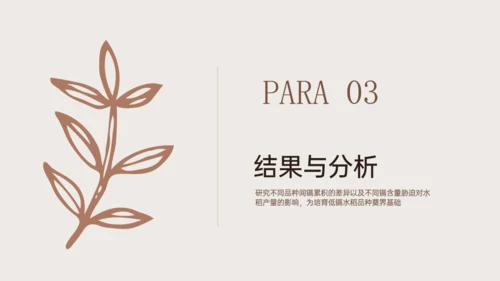 水稻农业植物品种研究和进展通用PPT模板