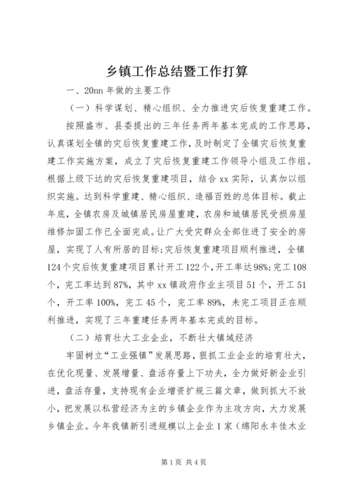 乡镇工作总结暨工作打算.docx
