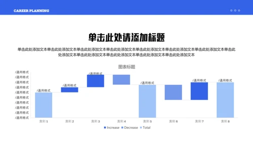 蓝色简约金融类职业生涯规划
