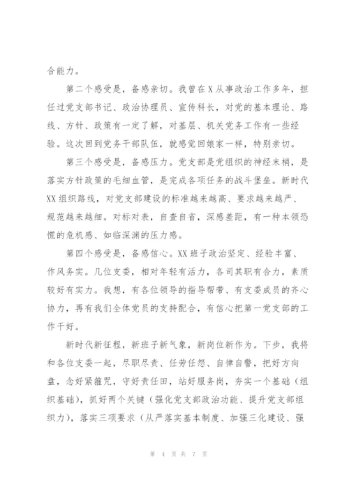 支部书记在组织生活上的总结发言材料三篇.docx