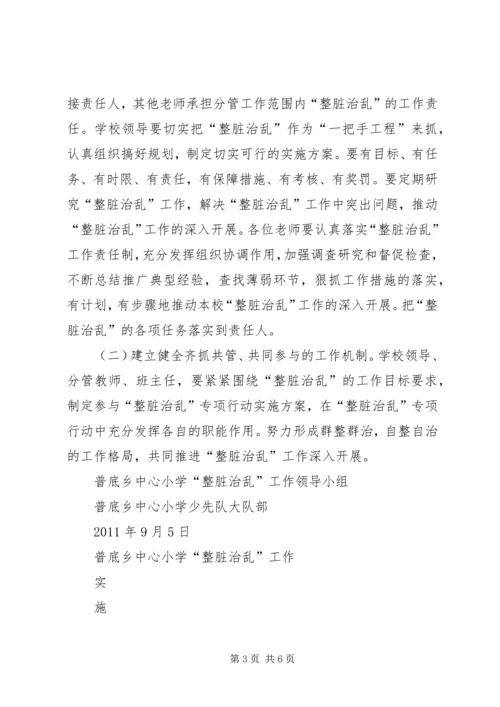 整脏治乱工作计划、方案.docx