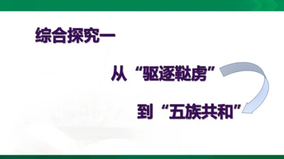 综合探究一 从“驱除鞑虏”到“五族共和”课件