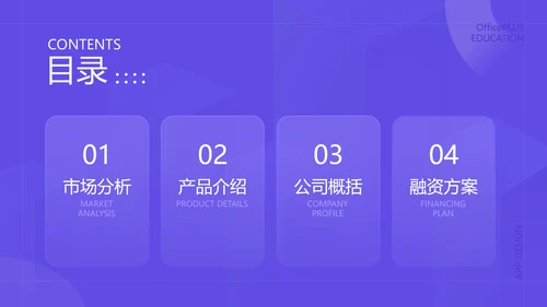 简约风教育网络课程平台商业计划书