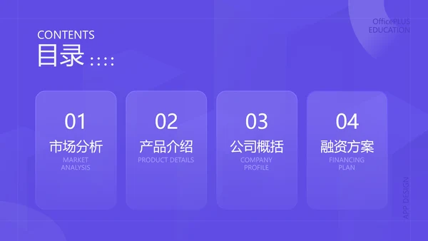 简约风教育网络课程平台商业计划书