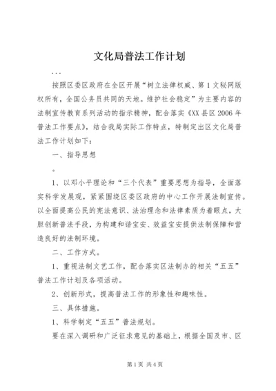 文化局普法工作计划 (4).docx