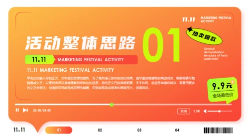 购物促销打折活动策划通用PPT模板