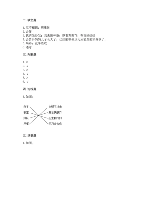 部编版四年级上册道德与法治期中测试卷含答案【综合卷】.docx