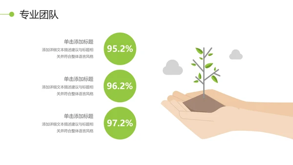 绿色唯美植物生长发芽自然环保PPT模板