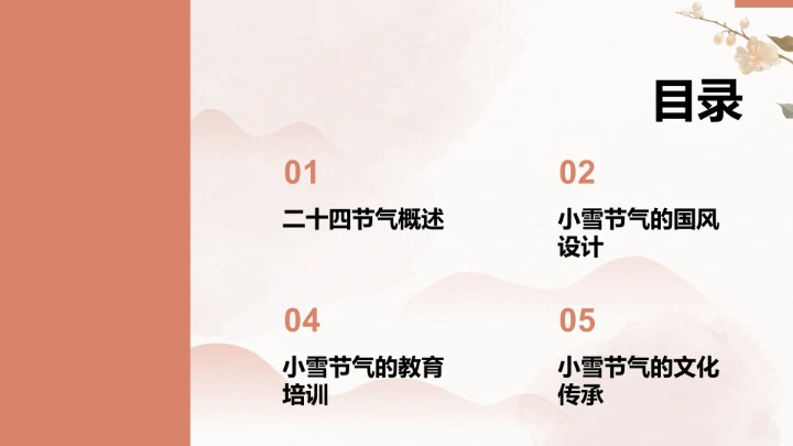 二十四节气小雪PPT模板