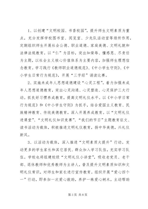 街道办提升市民文明素质实施方案 (2).docx