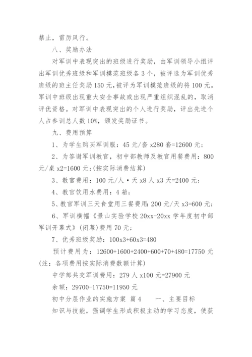 初中分层作业的实施方案.docx