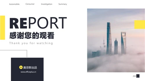 黄色简约风汽车行业消费者洞察报告