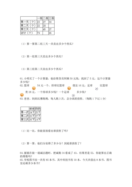 二年级上册数学应用题100道及参考答案【黄金题型】.docx