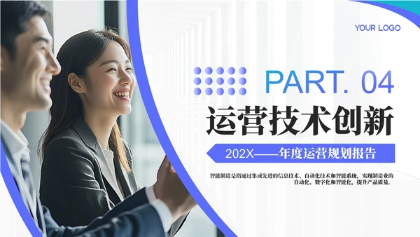 蓝色商务风运营效能持续优化年终总结PPT模板