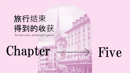 粉色简约欧洲旅游攻略PPT模板