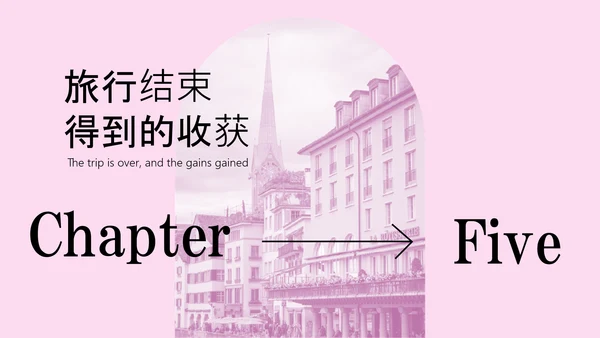 粉色简约欧洲旅游攻略PPT模板