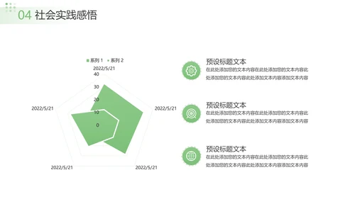 绿色大学生暑假社会实践报告汇报PPT模板