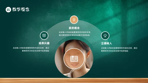 黑板风教师自我介绍PPT模板