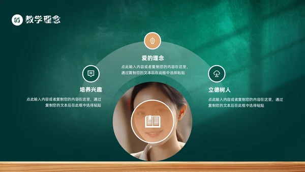 黑板风教师自我介绍PPT模板