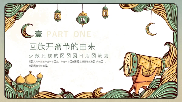 伊斯兰文化回族开斋节活动策划PPT