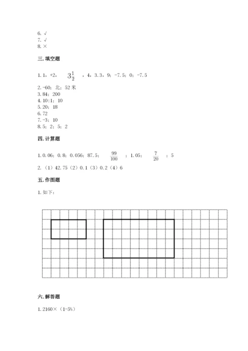 沪教版数学六年级下册期末检测试题含答案【满分必刷】.docx