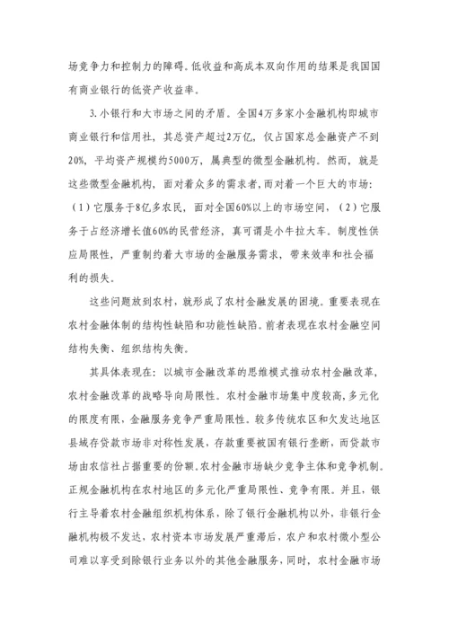 金融市场准入新政与新型金融机构的制度安排.docx