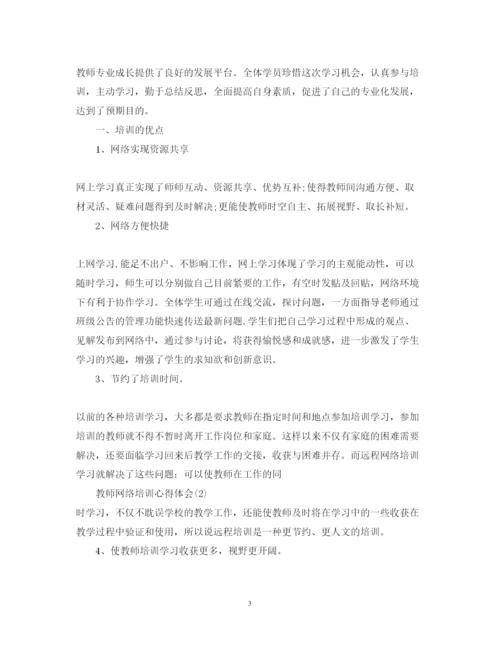 精编教师网络培训心得体会范文2.docx