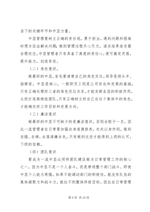 对如何做好一个中层干部的几点思考(精).docx