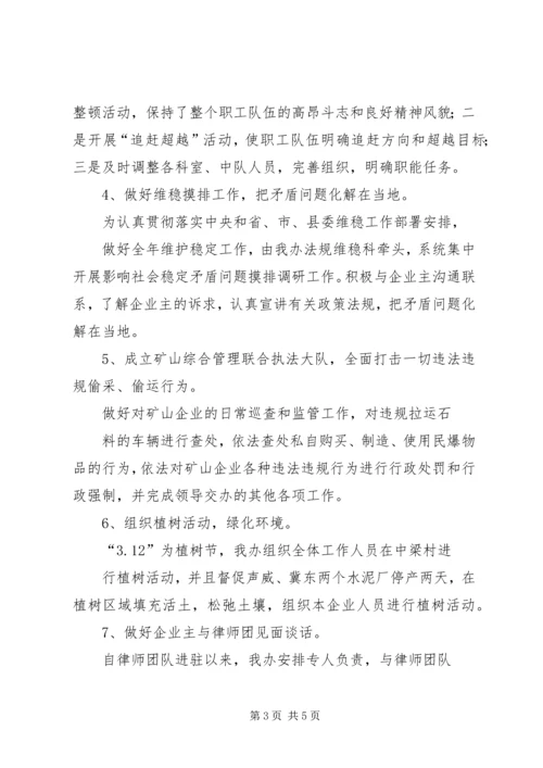 矿管办年终工作总结及工作计划 (2).docx