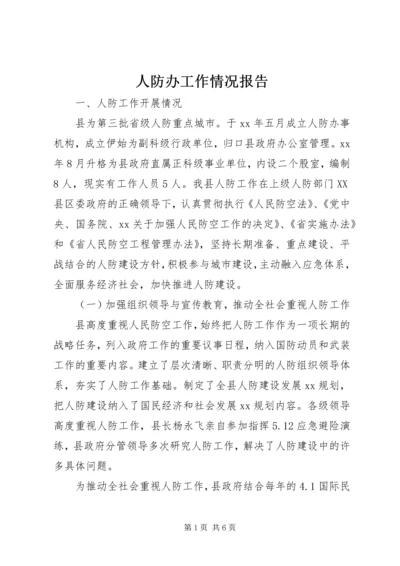 人防办工作情况报告.docx