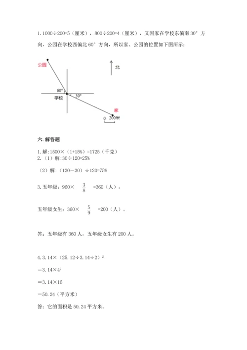 人教版六年级上册数学期末测试卷完美版.docx