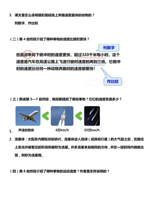 （核心素养目标）7.什么比猎豹的速度更快 第二课时 教案设计
