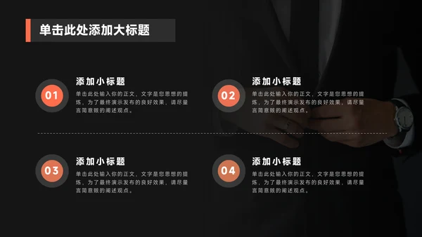个人岗位竞聘正装西服通用PPT模板