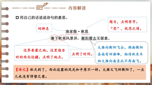 12 词四首——渔家傲·秋思 课件(共29张PPT) 2024-2025学年语文部编版九年级下册