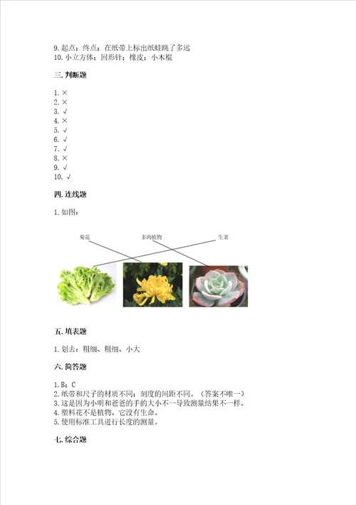 教科版科学一年级上册期末测试卷附参考答案巩固