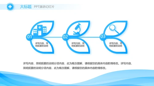 蓝色大气医疗眼科工作汇报动态PPT模板