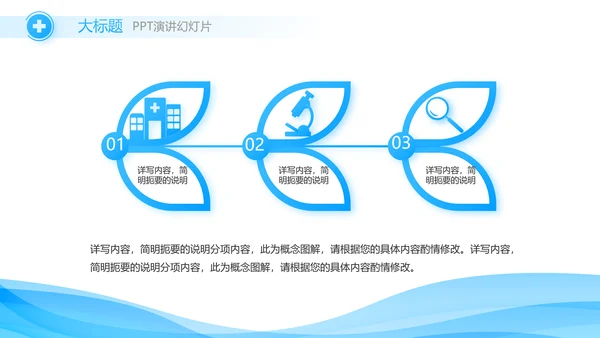 蓝色大气医疗眼科工作汇报动态PPT模板