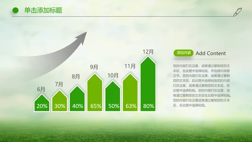 绿色清新微立体安全生产动态PPT模板