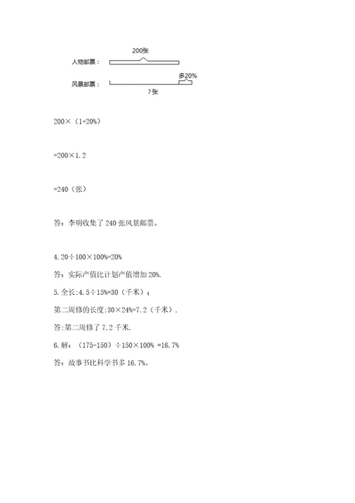 小学数学六年级上册期末测试卷附答案综合题